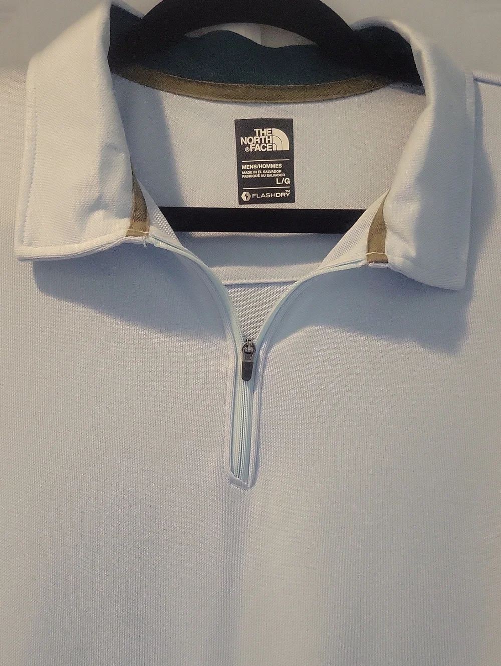 NORTH FACE Short-Sleeve Quarter-Zip Performance Polo Blue Size Large